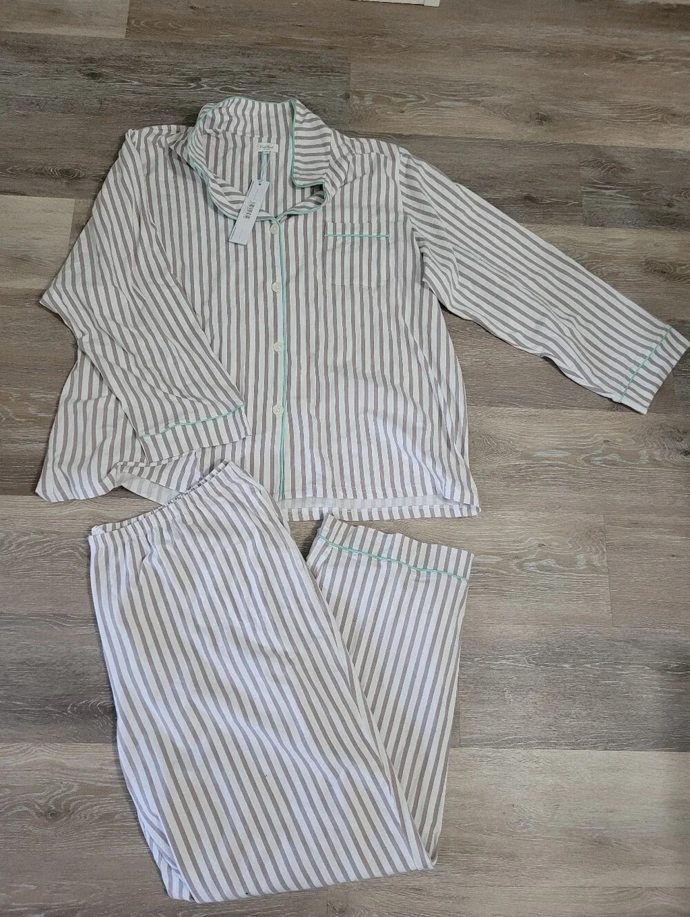 Organic Cotton Stripped 3x Pajamas Bedhead  Button Down Cozy
